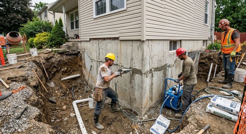 Cracked Foundation Repair in Auburn, NH