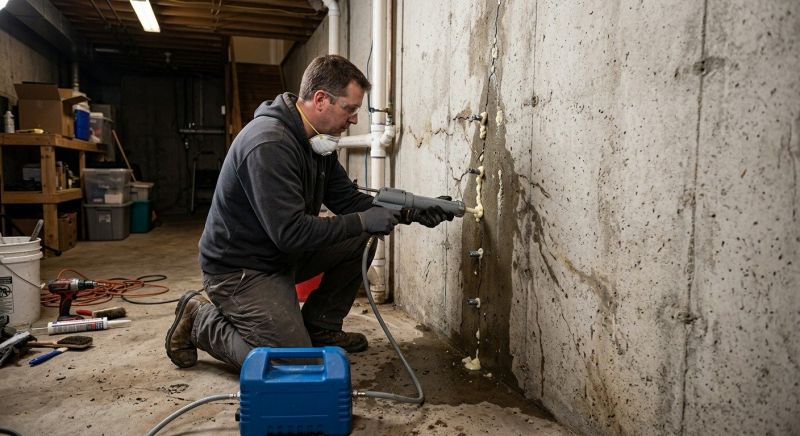 Cracked Foundation Repair in Derry, NH