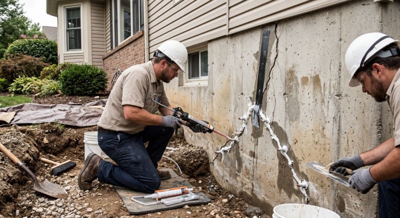 Cracked Foundation Repair in Eliot, ME