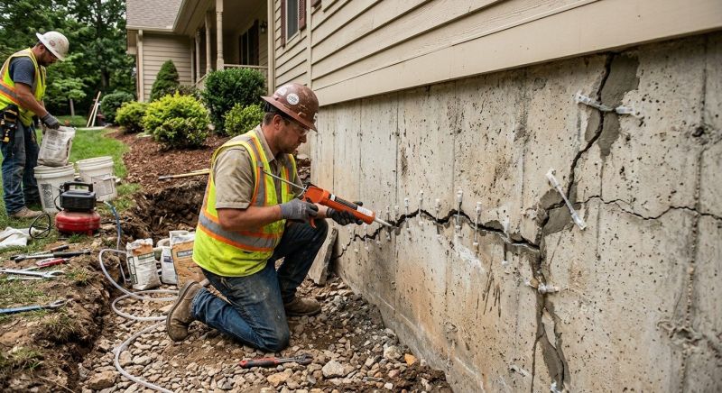 Cracked Foundation Repair in Newmarket, NH