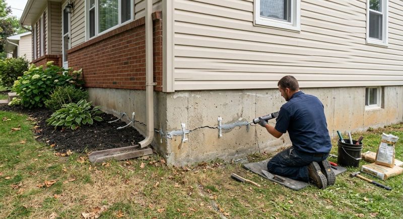 Cracked Foundation Repair in Stratham, NH