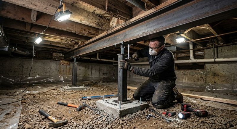 Crawlspace Structural Repair in Amesbury, MA