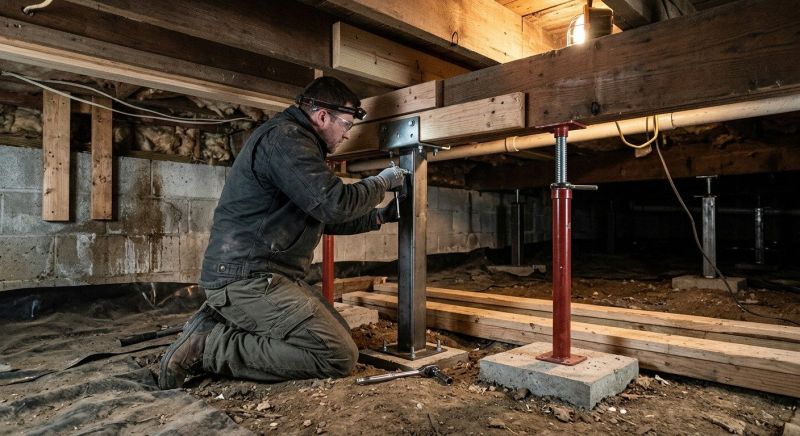 Crawlspace Structural Repair in Amesbury, MA