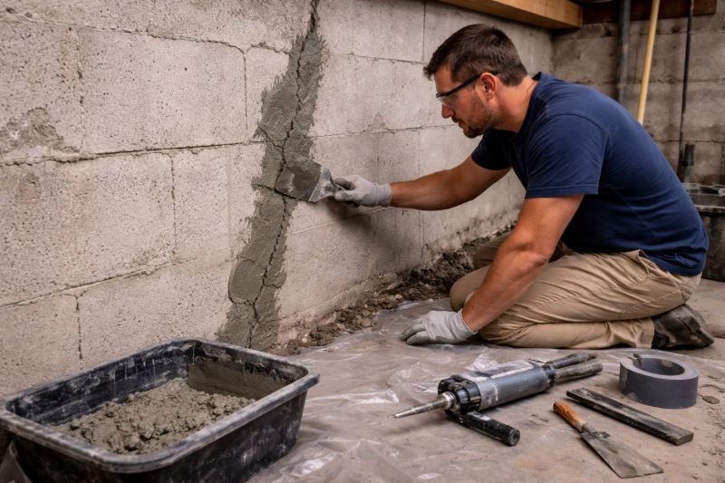 Foundation Crack Repair in Middleton, MA