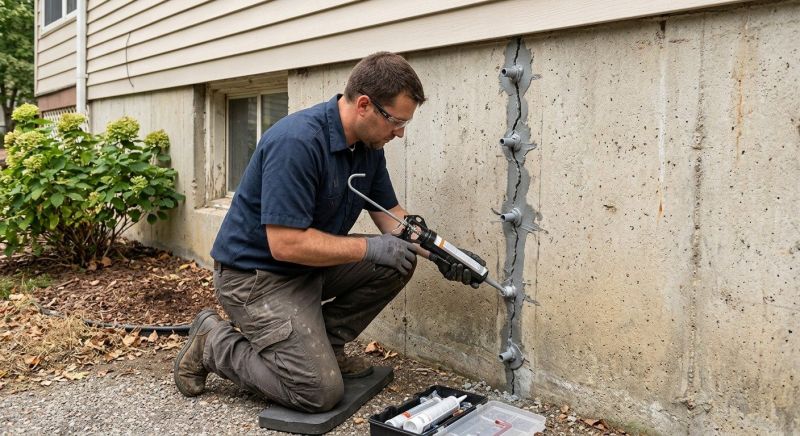Foundation Crack Sealing in Amesbury, MA