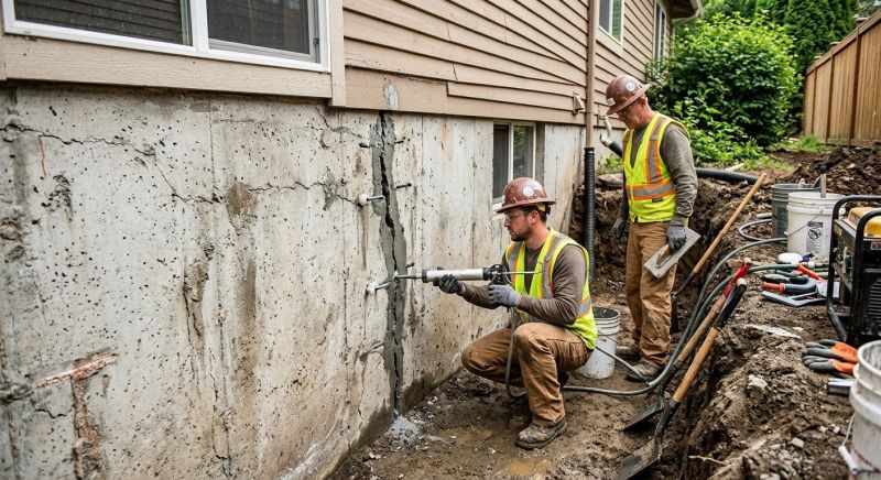 Foundation Crack Sealing in Amesbury, MA