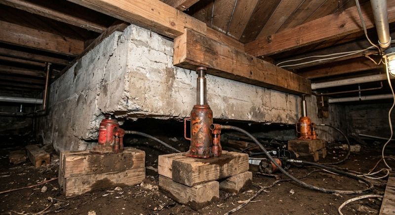 Foundation Jacking in Dracut, MA