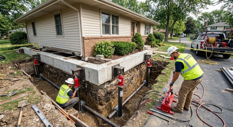 Foundation Jacking in Sandown, NH