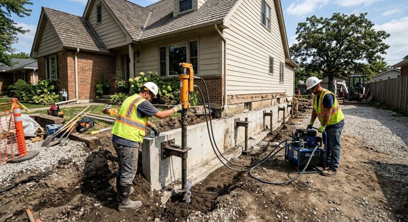 Foundation Stabilizing in Amesbury, MA