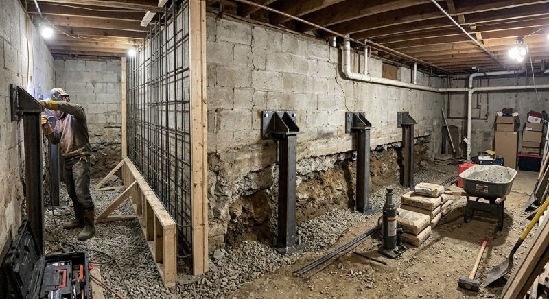 Foundation Stabilizing in Tewksbury, MA