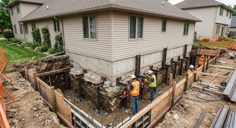 Foundation Underpinning in Amesbury, MA