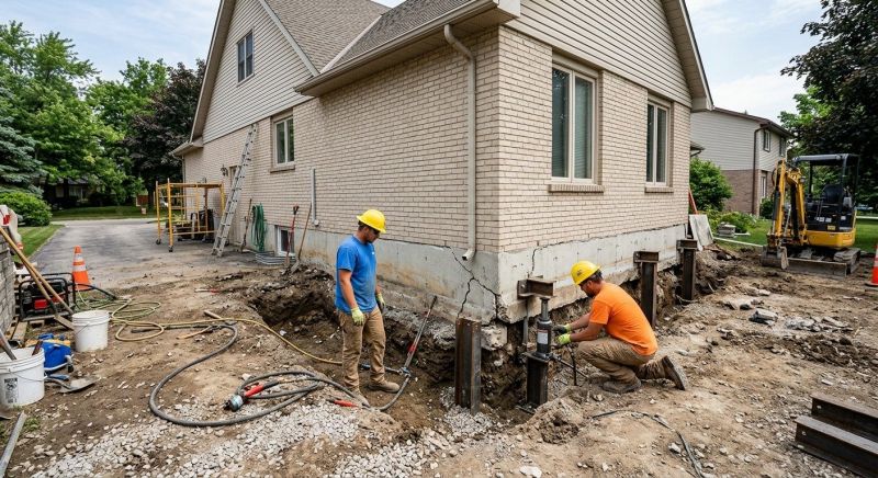 Helical Piers Installation in Amesbury, MA