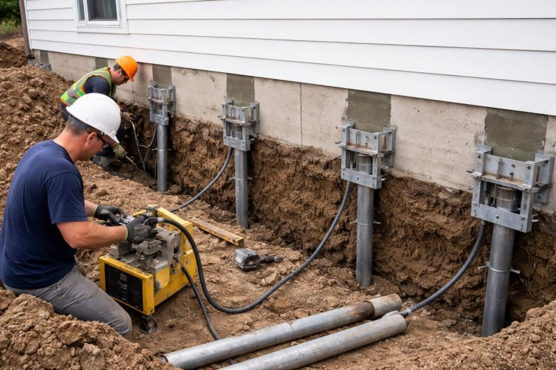 Helical Piers Installation in Amesbury, MA