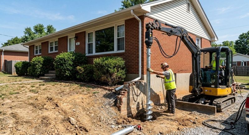 Helical Pile Installation in Amesbury, MA