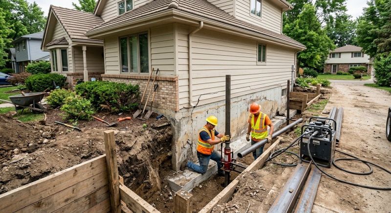 House Foundation Repair in Dracut, MA
