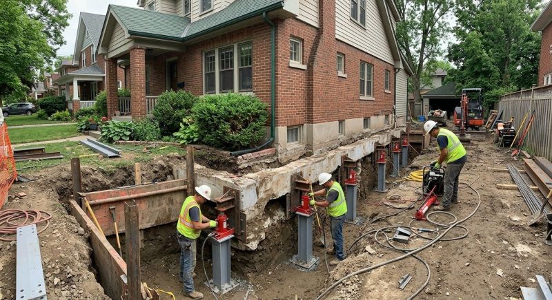 House Underpinning in Amesbury, MA