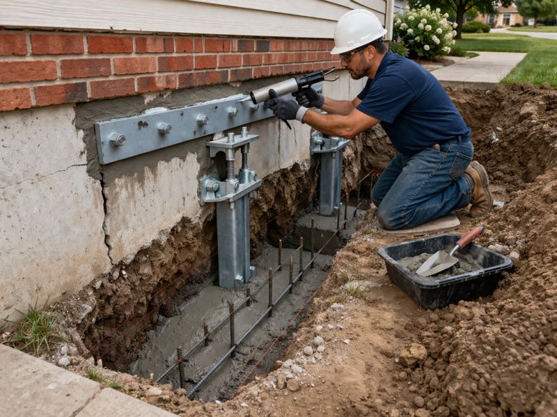 Sinking Foundation Repair in Epping, NH
