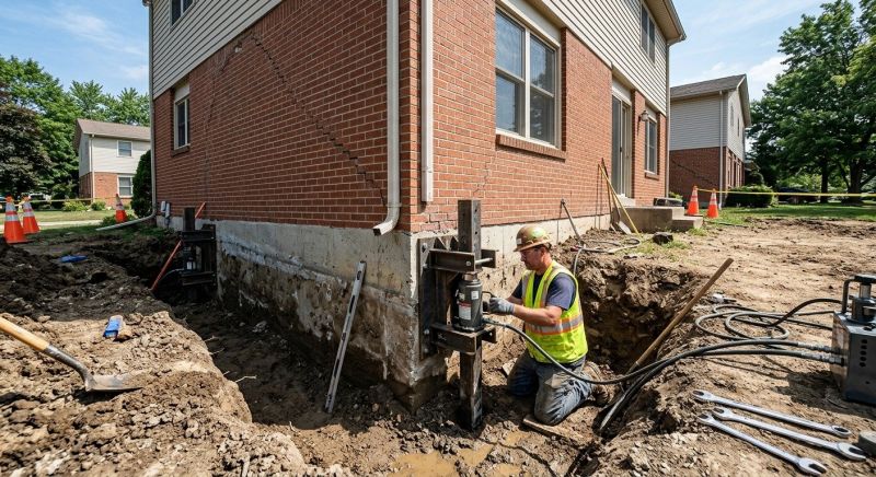 Sinking Foundation Repair in Hampton, NH