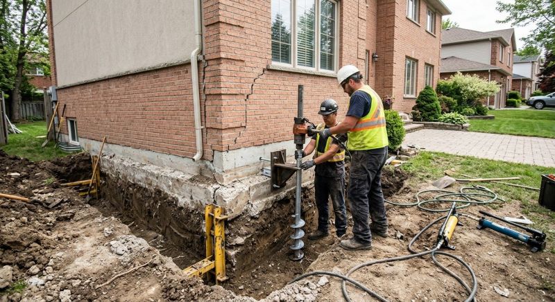 Sinking Foundation Repair in Lawrence, MA