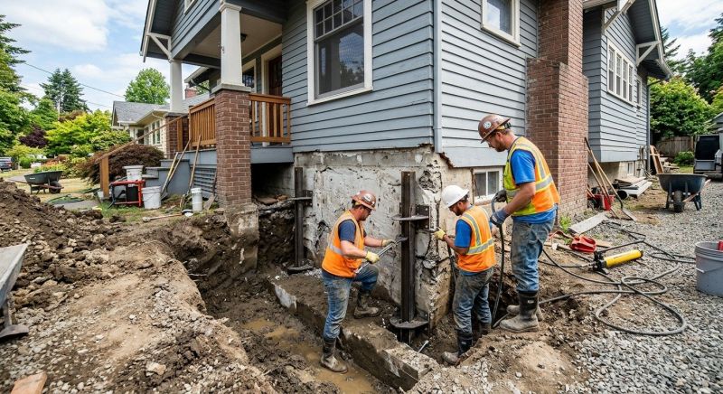 Sinking Foundation Repair in North Andover, MA