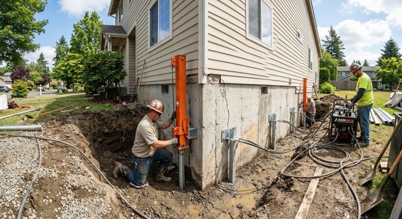 Sinking Foundation Repair in Topsfield, MA