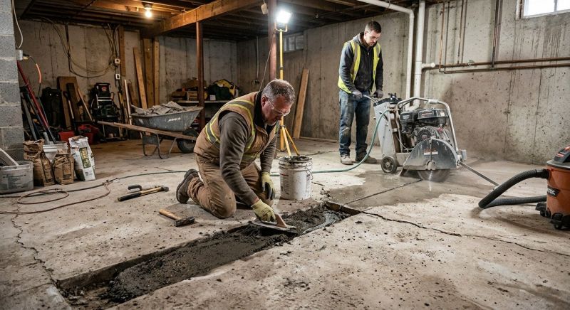 Slab Foundation Repair in Amesbury, MA